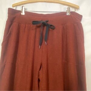 Cuddl Duds Womens Large Ultracozy Jogger Sweatpants Pants Burgundy E5